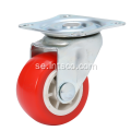 Light Duty Red PVC Swivel Casters 2 tum